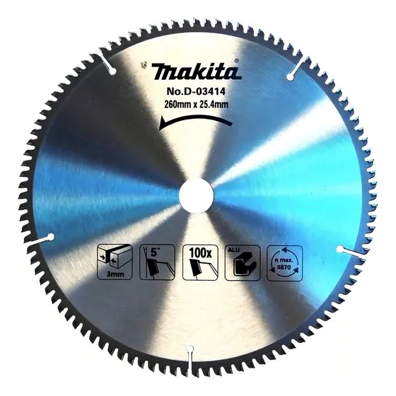 Disco Sierra Circular P/aluminio 10 PuLG 100d D-03414 Makita Color Acero