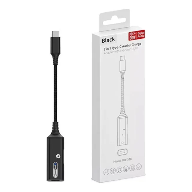 Adaptador Usb Tipo C A Audífonos Jack 3.5mm Para Samsung Dac