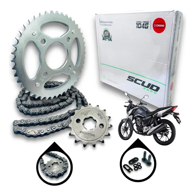 Kit Relação Cg 160 Titan Fan Start  Retentor Original Scud