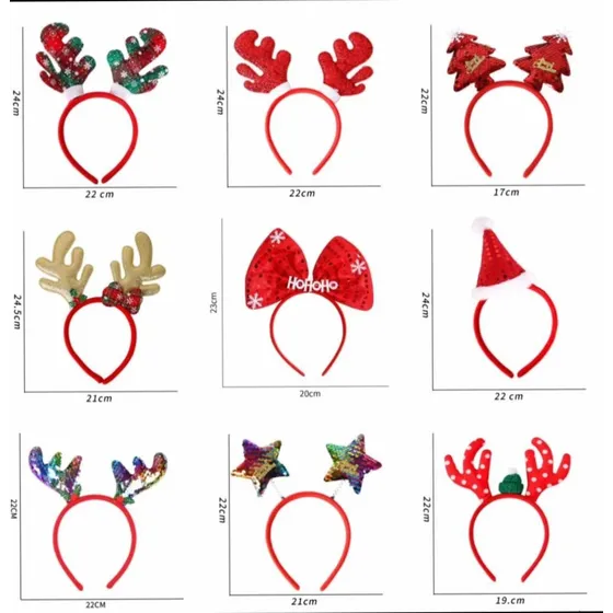 Cintillos De Navidad 12 Unidades 