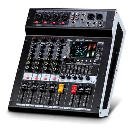 Mezcladora Amplificada Bomge 4 Canales 2*350w 256 Efectos