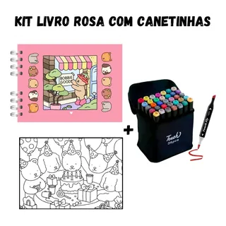 Kit Livro De Colorir Bobbie Goods Capa Dura 50 PĂĄginas Desenhos + Conjunto Estojo Caneta Canetinhas 36 Cores Kit Livro De Colorir Bobbie Goods Capa Dura 50 PĂĄginas Desenhos + Conjunto Estojo Caneta Canetinhas 36 Cores