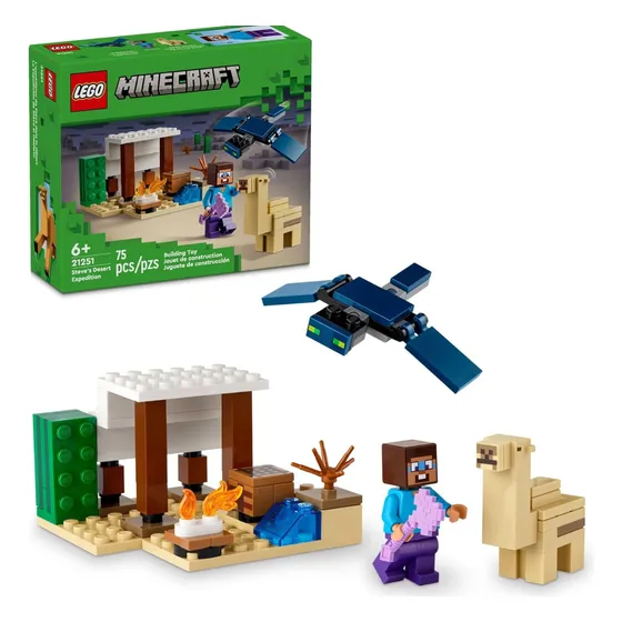 Lego Minecraft La Expedición De Steve Al Desierto 75 Piezas