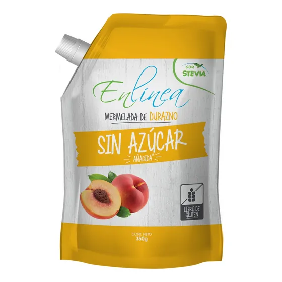 Mermelada En Línea Durazno, Sin Azúcar 350g
