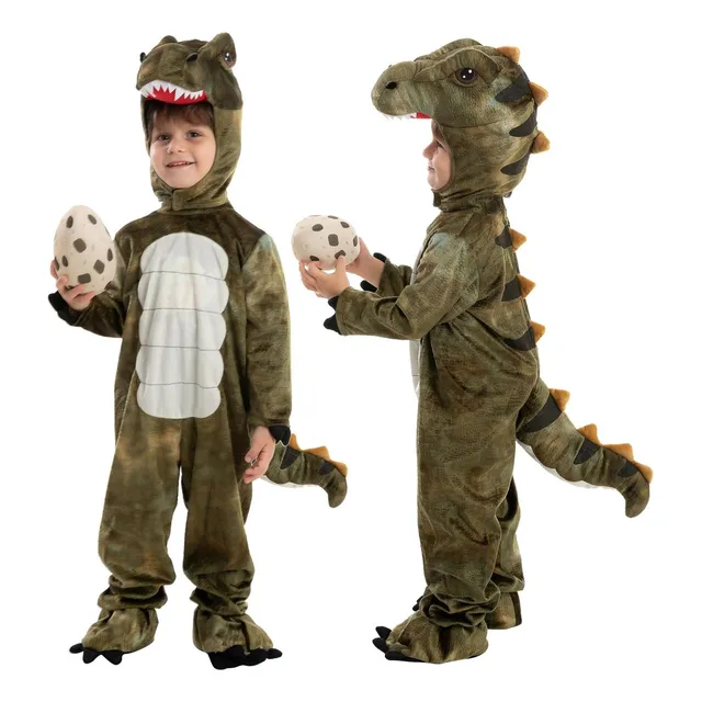 &disfraz Realista De Dinosaurio Con Huevo Para Niños Y Niñas