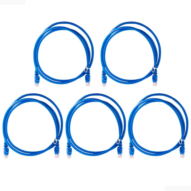 Cable De Red Ethernet Cat6 120cm Azul 100%cobre P6012l 5pzas