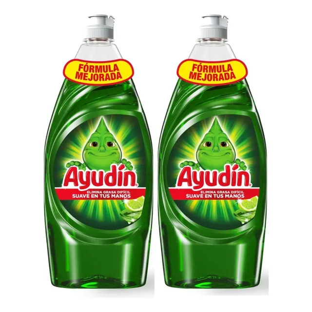 Duopack Lavavajillas Líquido Ayudín Limón Y Sábila 900ml