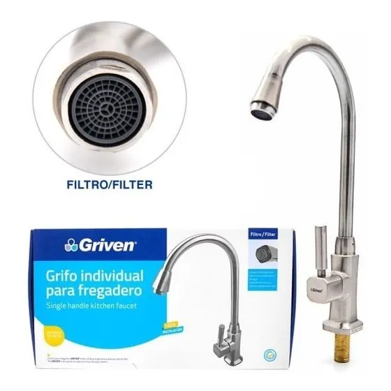 Llave Fregadero O Lavaplatos Individual Satinada