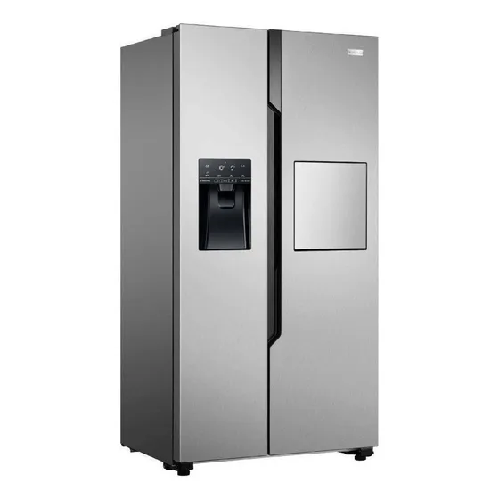 Vondom heladera inverter no frost SBS 605 con freezer 605l color plateado