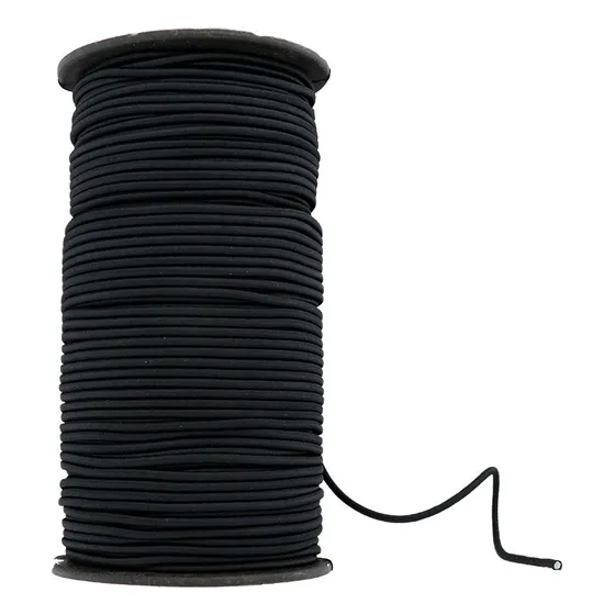 Cordón Elástico Trenzado Tubular 3mm 100 Mts Cola V/color
