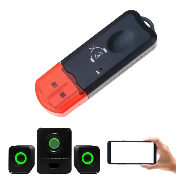 Receptor Bluetooth Adaptador Transmisor De Audio Usb/aux Tv