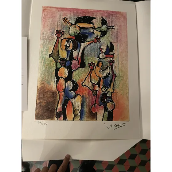 Oswaldo Vigas, Gliclée, Pájaros De La Paz V