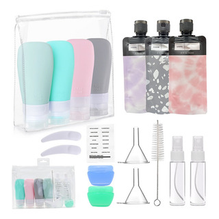 - 20 Pack Botellas De Viaje Silicona Botes Para Gel Y Champu - 20 Pack Botellas De Viaje Silicona Botes Para Gel Y Champu