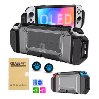 Funda Nintendo Switch Oled + Mica Y Accesorios De Protección Funda Nintendo Switch Oled + Mica Y Accesorios De Protección