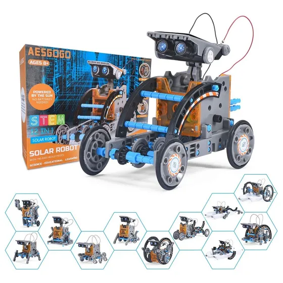 Stem Projects Kit De Creación De Robots Solares 12 En 1 Jugu