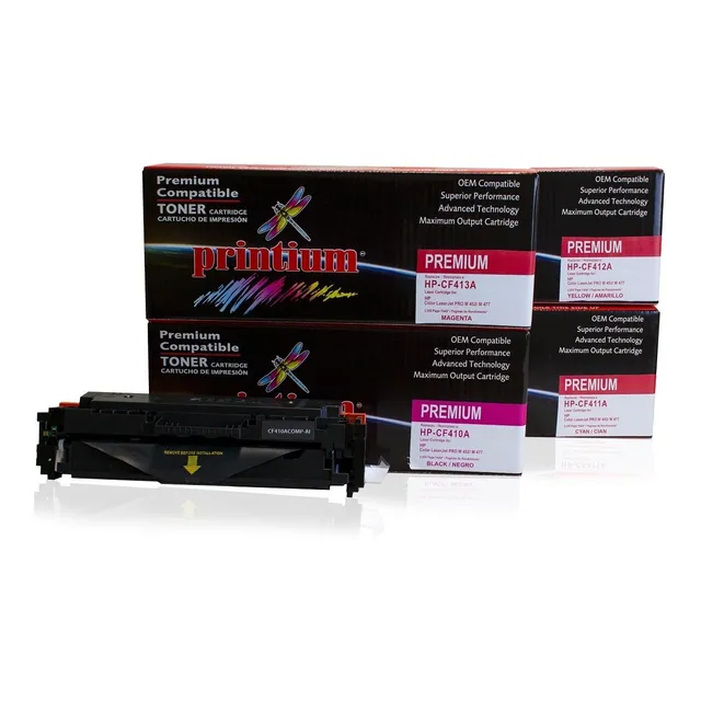 Kit 4 Toner Printium Cf410a, Cf411a, Cf412a Cf413a Para M377