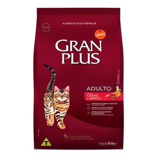 Ração Granplus Gatos Carne E Arroz 10,1 Kg Full Ração Granplus Gatos Carne E Arroz 10,1 Kg Full
