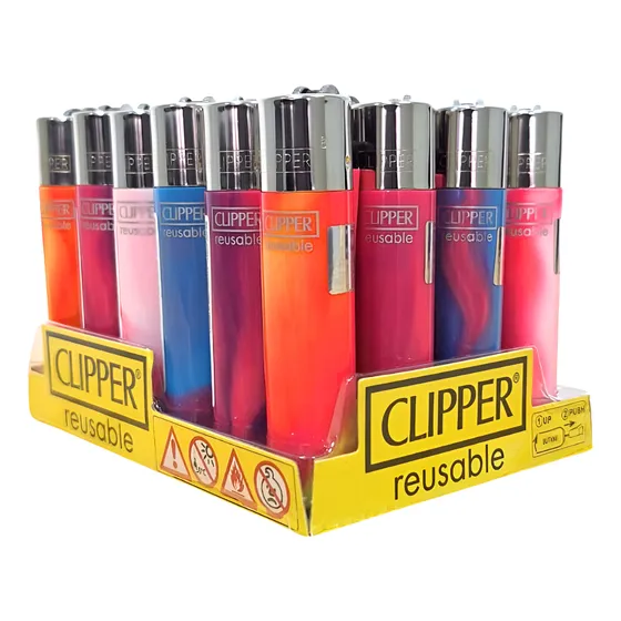 Isqueiros Clipper Pink Nebula - Display C/ 24 Uni