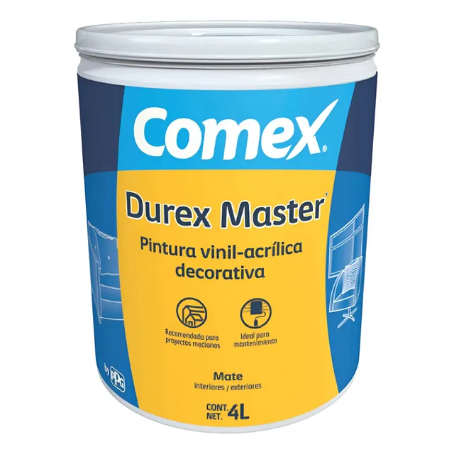 Pintura De Vinílica Acrilica Comex Durex 4 Litros Blanco