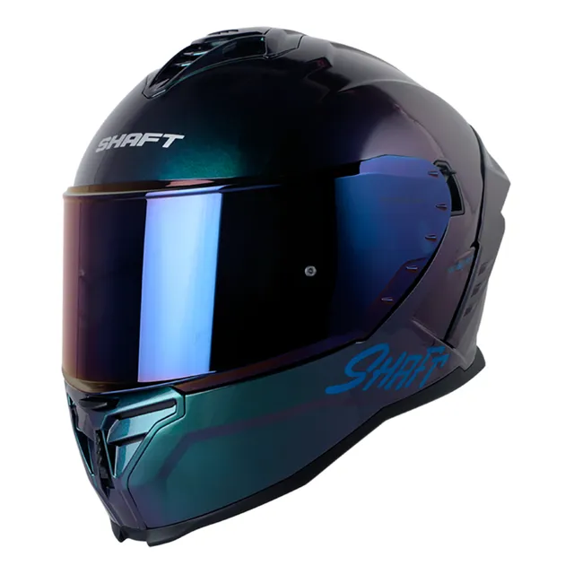Casco Moto Shaft Integral Sh-598 Camaleon Tornasol + Alerón Color Cameleon Gloss Diseño Gtr Tamaño Del Casco M