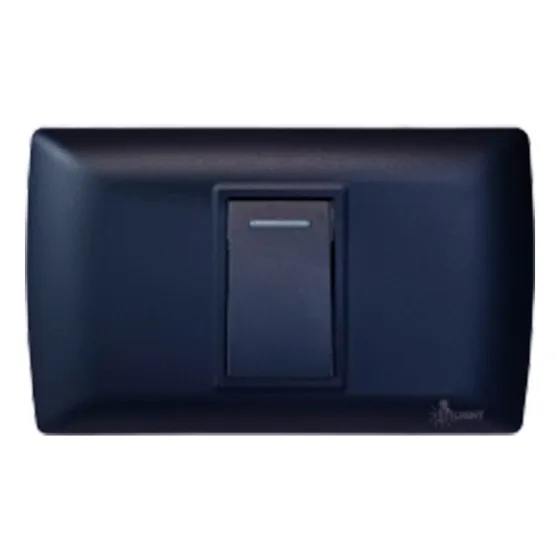 Interruptor Sencillo Negro 24mm Pack 4 Unid