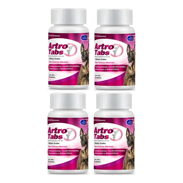 Artro Tabs Condroprotector 30 Tabs Pets Pharma 4 Pzas