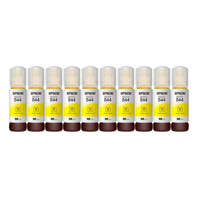 Kit De 10 Botellas De Tinta Epson T544 Amarillo 65ml Oem