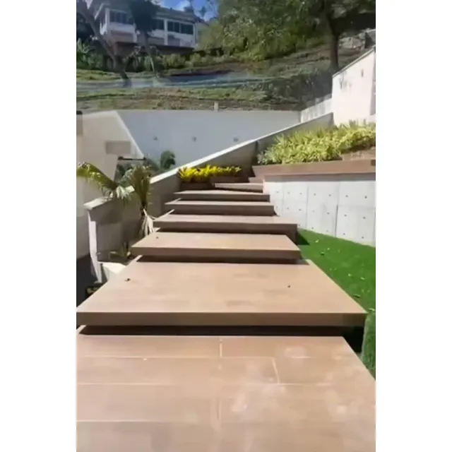 Escaleras Flotantes Modernas En Madera Concreto Vidrio Acero