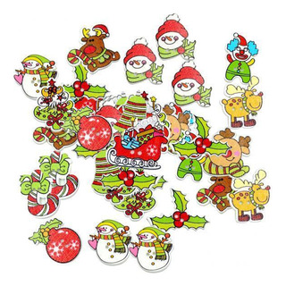 3 X 50 Pcs De Botones De Para Decoracion De Arbol De Navidad 3 X 50 Pcs De Botones De Para Decoracion De Arbol De Navidad