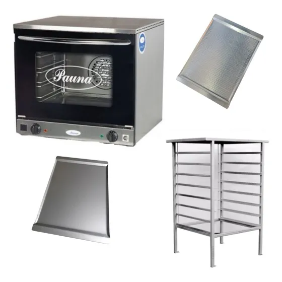 Horno Convector Pauna Beta 21 - Base 8 Placas 2 Perforadas 
