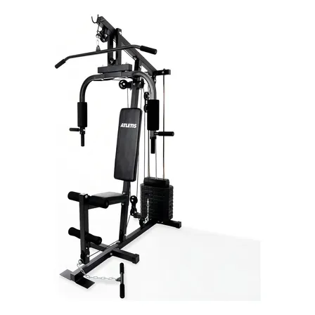 Home Gym Multifuncional Xtreme Force 45 Kg Con Poleas Estructura 57122 - Negro