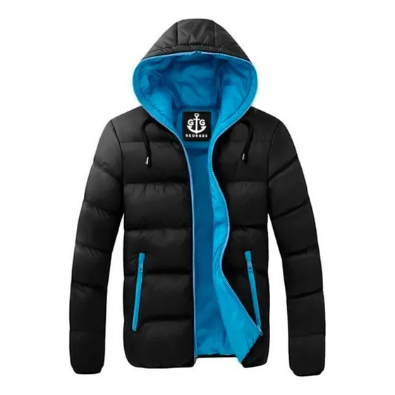 Campera Inflable Invierno Capucha Hombre