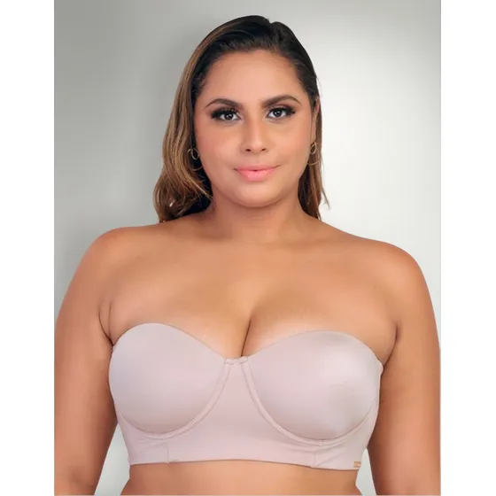 Sutiã Bustiê Tomara Que Caia Plus Size Reforçado Ltra. Dupla