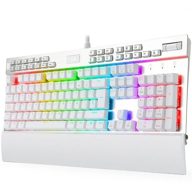 Teclado Redragon Yama White K550w-rgb-1 Mecanico Español