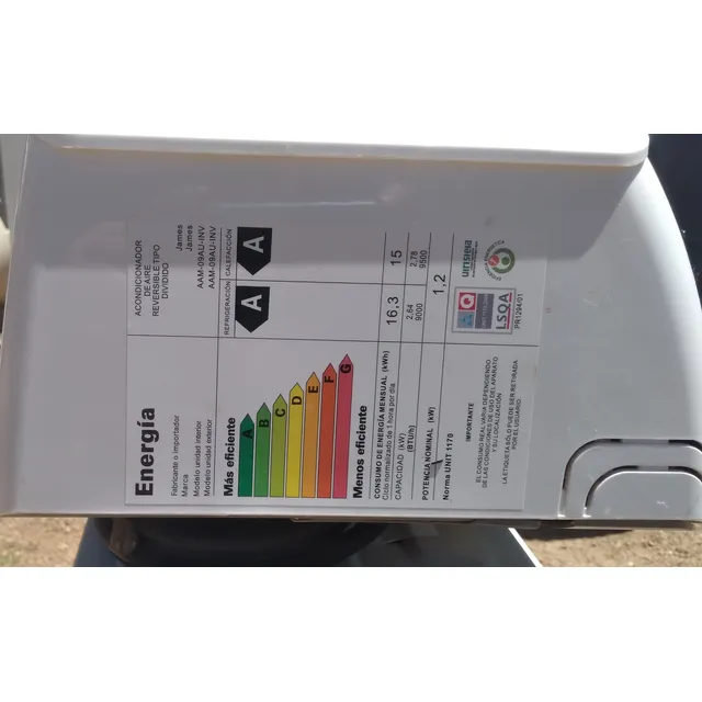 Aire Acondicionado James Inverter 9000 Btu