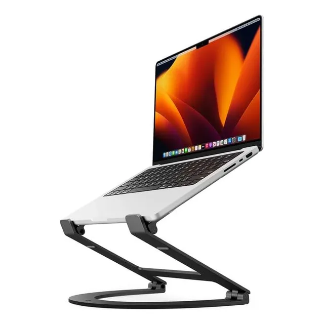Soporte Ergonomico Ajustable Para Portátil En Aluminio Negro