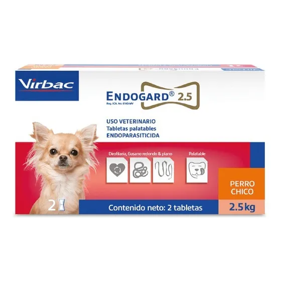 Virbac Endogard 2.5 2tab Antiparasitario Perros Pequeños