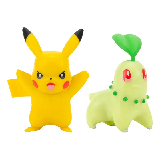 Figuras Pokemon Pikachu Y Chikorita