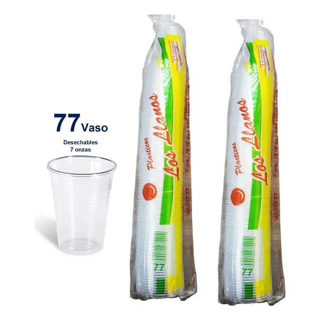 Vasos Desechables V-77 De 7 Onzas Paq 100-unid Precio (paqx1