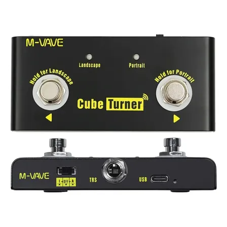 Pedal M-Vave Cube Turner Bluetooth para Passar Páginas de Partituras