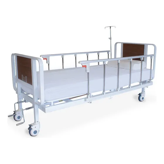 Cama Clínica Manual Hospitalaria Con Colchón Antiescaras 