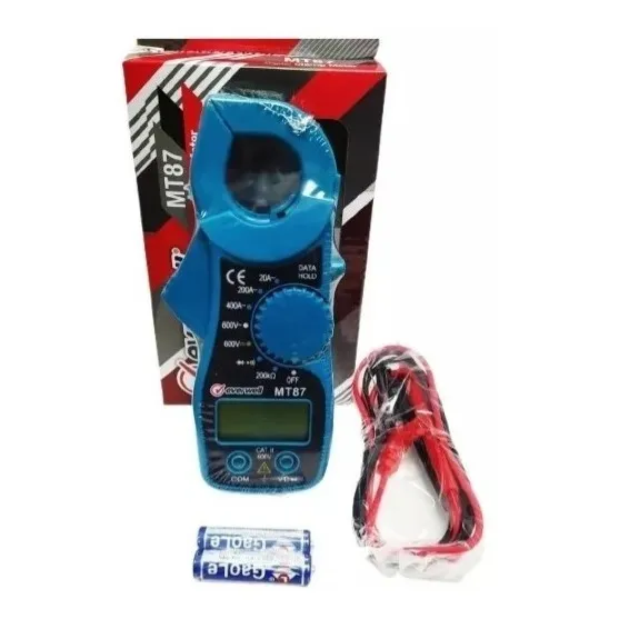 Amperimetro Digital Tester Pinza Multimetro Resistencia Mt87