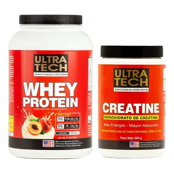 Whey Protein X 2 Lb + Creatina X 500 Gr Masa Muscular