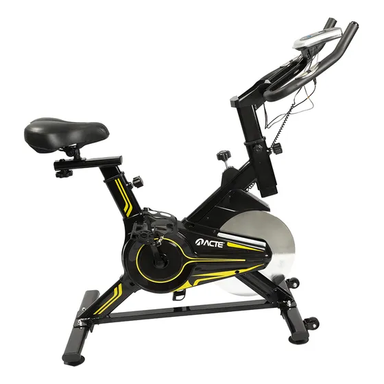 Bicicleta Ergométrica Spinning E16 Acte Sports Cor Preto/Amarelo