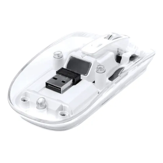 Mouse Agiler Agi2075 Transparente Inalambrico Recargab Bagc