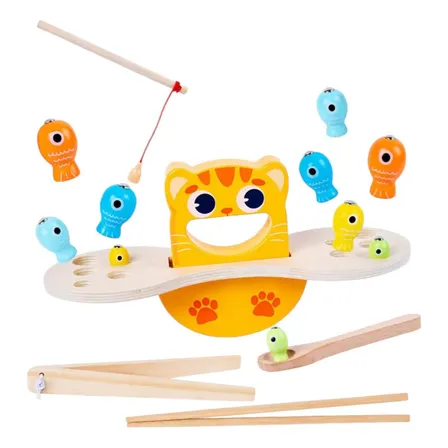 Juego Balanza Animal Con Pesca Magnética Y Herramientas Didacticas Para Niños Motricidad Fina Coordinacion Juego Educativo Sensorial Montessori Desarrollo Temprano Seguro Divertido