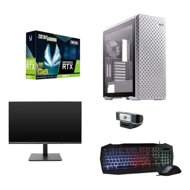 Pc Gamer Ryzen 7 5700g Rtx 3060 Ti + Monitor Streaming Accs