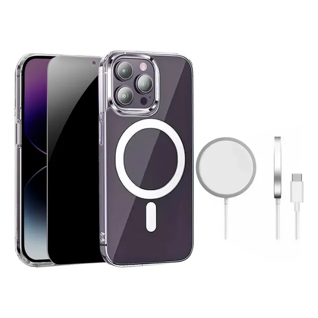 Funda Para iPhone + 15w Magsafe Cargador Inalambrico + Mica