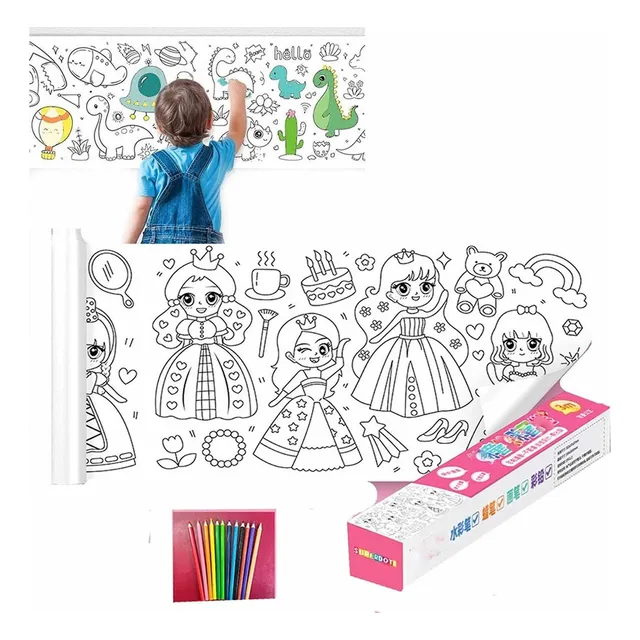 .. 3m Rollo De Papel De Dibujo For Colorear Pintar For Niños