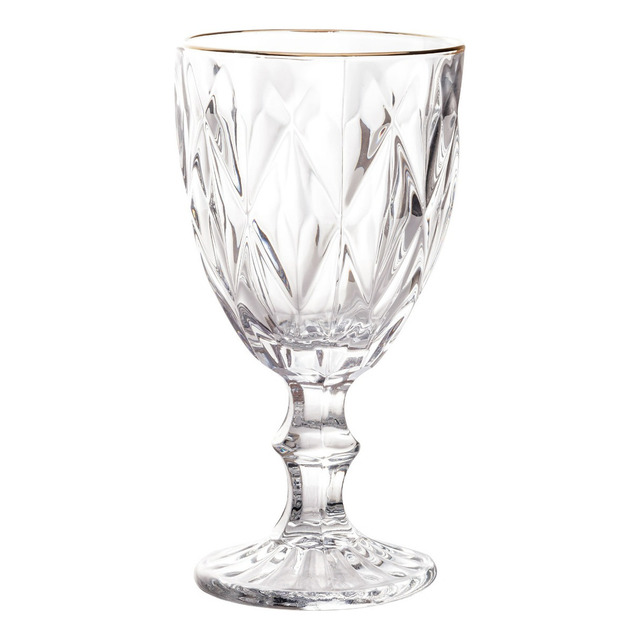 Jogo De 6 Taças Para Licor 50ml Borda Dourada Diamond Lyor Cor Transparente Com Borda Dour... Jogo De 6 Taças Para Licor 50ml Borda Dourada Diamond Lyor Cor Transparente Com Borda Dour...